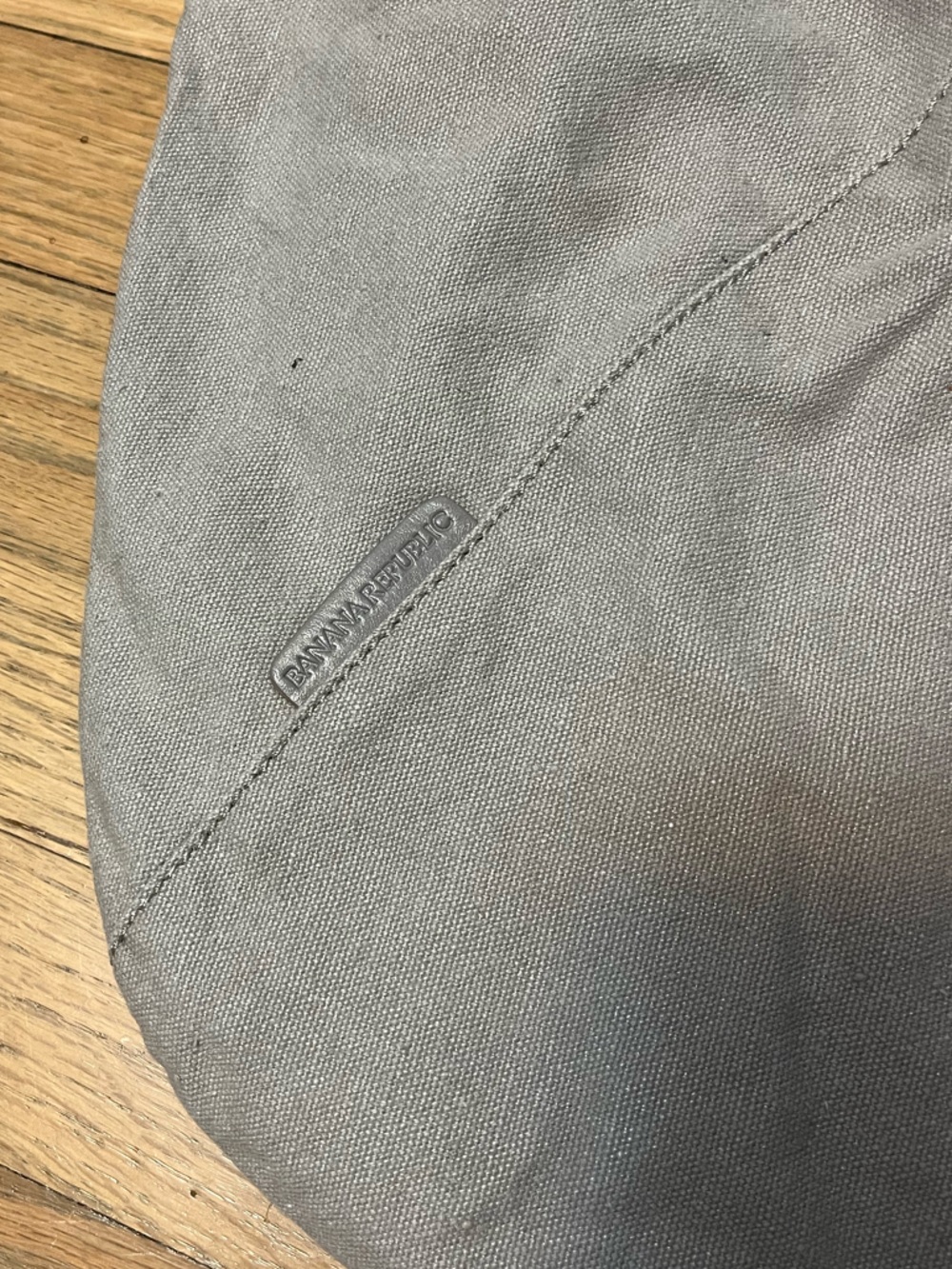 Banana Republic Light Gray Canvas Hobo Bag - Picture 2 of 5